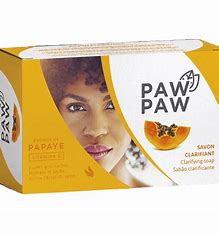 E de B Paw Paw Skin & Body Clarifying Bar Soap Papaye Papaya Extracted with Vitamin E, 180g./6.3oz. (Pack of 6)
