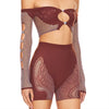 Women 2 Piece Set Print Patchwork  Sexy Rhinestone