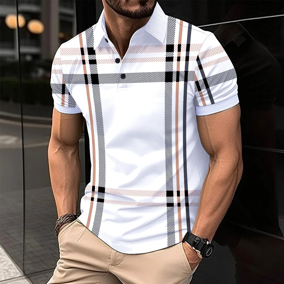 Summer's Best-Selling Men's Striped POLO Shirt, Men's