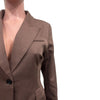 CM.YAYA Women's Set Full Sleeve Button Blazer + Skirts Suit