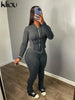 kliou Casual Sporty 2 Piece Set Women Concise Irregular Full Sleeve