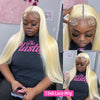 HD Transparent 613 Blonde Straight 200 Density 13x4 13x6 Lace Front Human