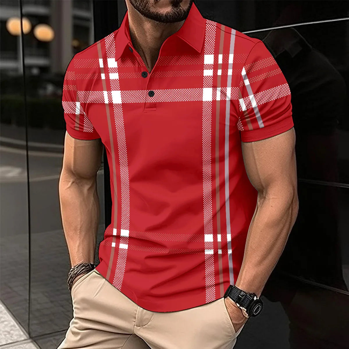 Summer's Best-Selling Men's Striped POLO Shirt, Men's