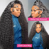 200% HD Transparent Deep Wave Frontal Wig 36 Inch 13x4/13x6 Curly Lace