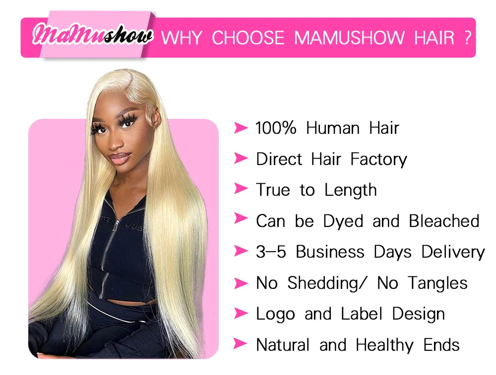 HD Transparent Blonde Body 13x4 13x6 Lace Front Human Hair Wigs