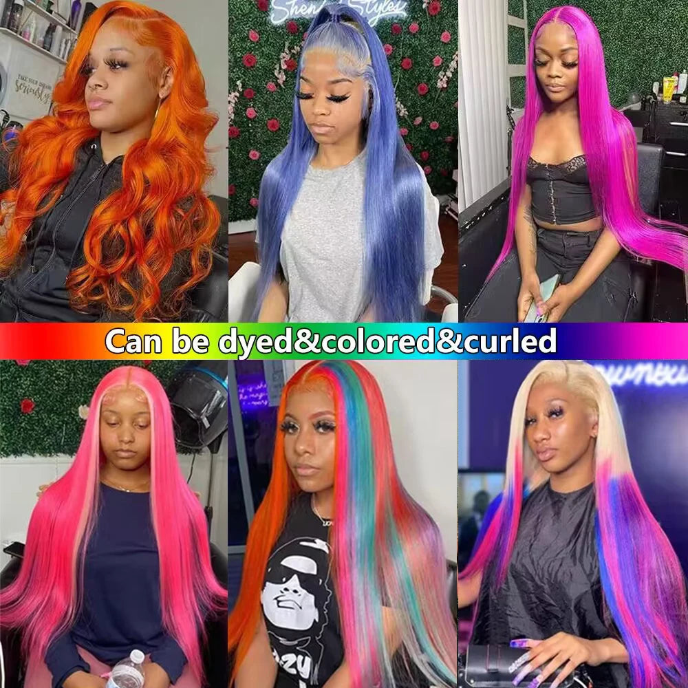 HD Transparent 613 Blonde Straight 200 Density 13x4 13x6 Lace Front Human