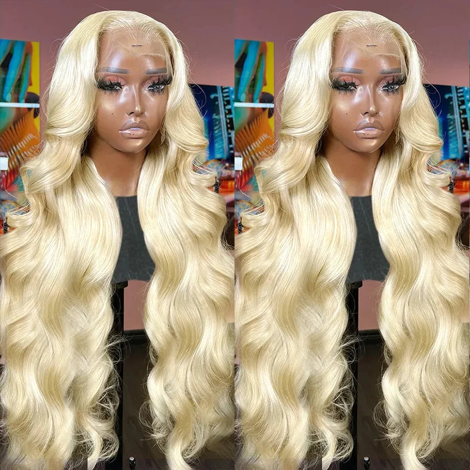 HD Transparent Blonde Body 13x4 13x6 Lace Front Human Hair Wigs