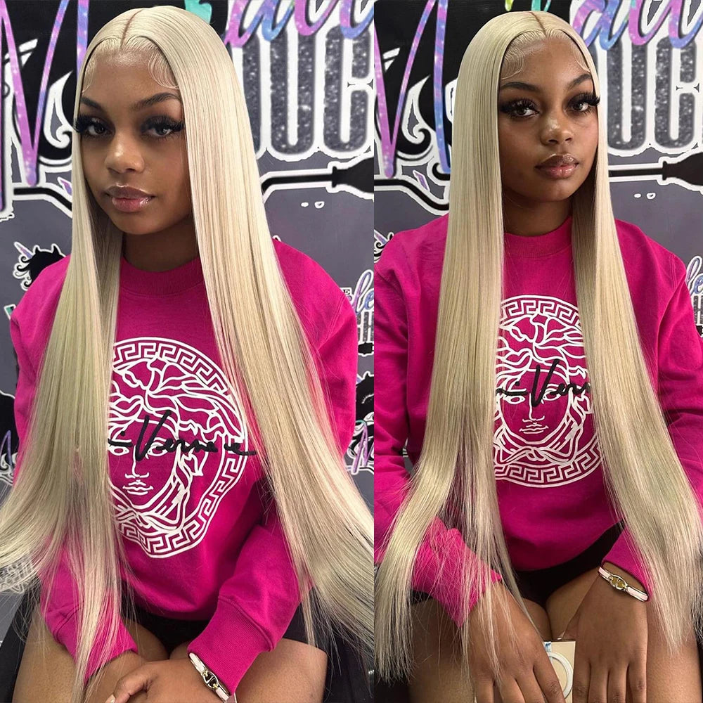 HD Transparent 613 Blonde Straight 200 Density 13x4 13x6 Lace Front Human