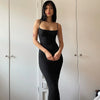 2025 Summer Dresses For Women Sexy Spaghetti Strap Black Long Dress
