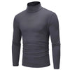 Autumn Winter Men's High Neck T-shirt Slim Fit Fashion High