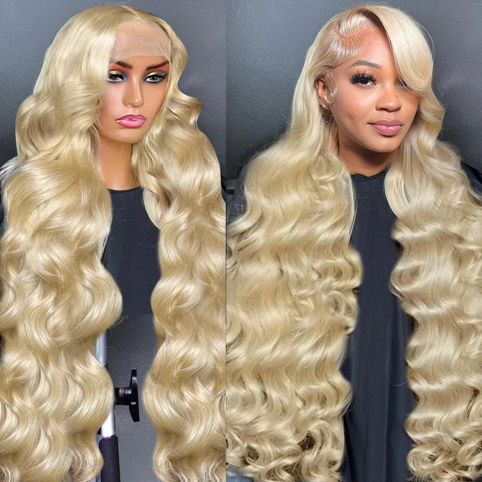 HD Transparent Blonde Body 13x4 13x6 Lace Front Human Hair Wigs