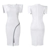 Elegant Dresses for Woman 2025 O Neck Short Sleeve Sheath Package