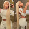 HD Transparent 613 Blonde Straight 200 Density 13x4 13x6 Lace Front Human