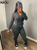 kliou Casual Sporty 2 Piece Set Women Concise Irregular Full Sleeve