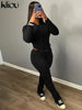 kliou Casual Sporty 2 Piece Set Women Concise Irregular Full Sleeve