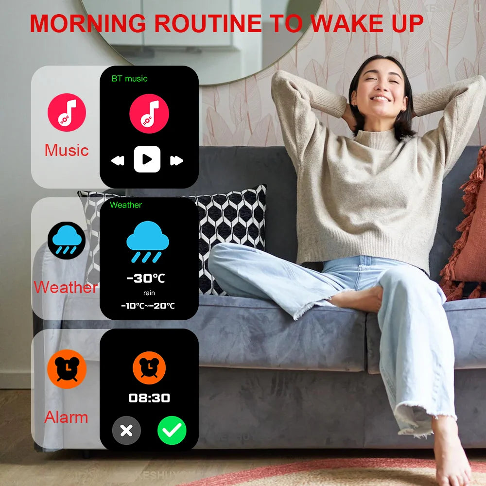 H9 Smartwatch with 2.01'' HD Display – Bluetooth Calling, Message Preview, Fitness Tracking, Weather Updates, Customizable Watch Faces