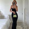 2025 Summer Dresses For Women Sexy Spaghetti Strap Black Long Dress
