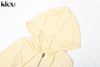 kliou Casual Sporty 2 Piece Set Women Concise Irregular Full Sleeve