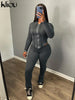 kliou Casual Sporty 2 Piece Set Women Concise Irregular Full Sleeve