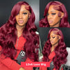 99J Burgundy Lace Frontal Wig 13x6 Body Wave Lace Front Wig