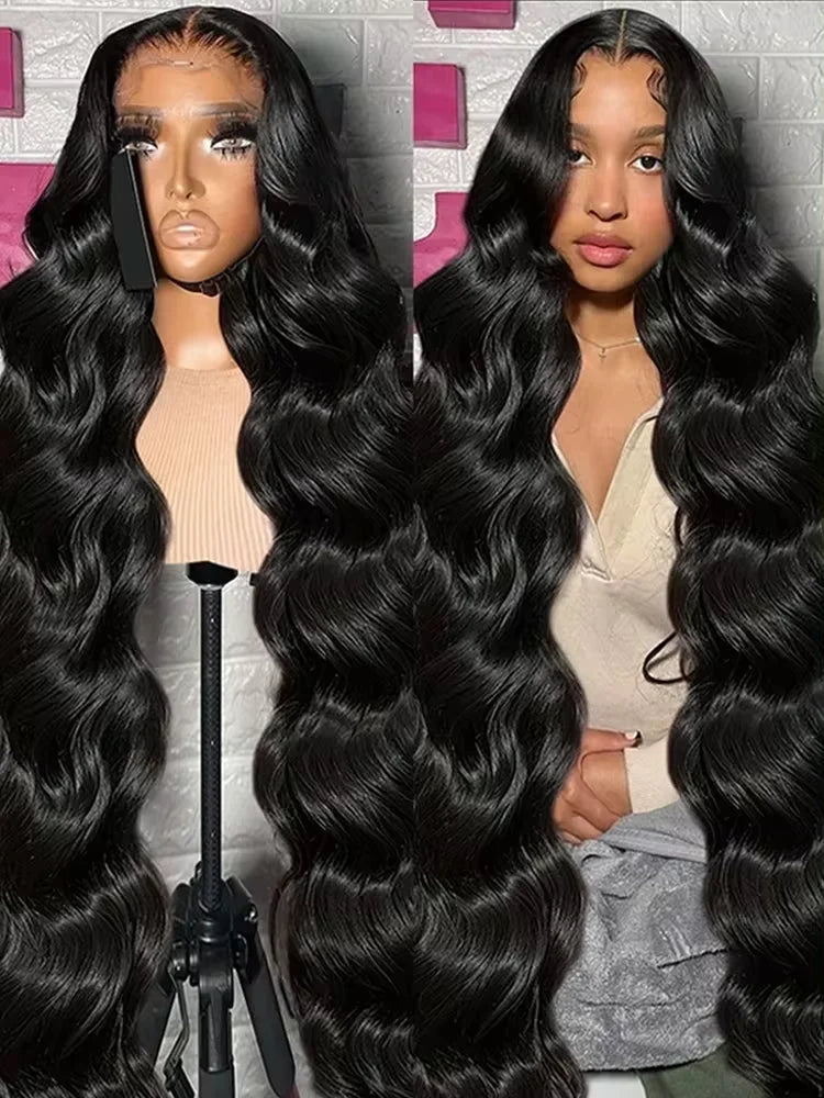 200% 44 50 Inch 13x4 13x6 HD Lace Frontal Wig Body Wave Lace Front Wigs