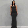 2025 Summer Dresses For Women Sexy Spaghetti Strap Black Long Dress