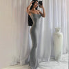2025 Summer Dresses For Women Sexy Spaghetti Strap Black Long Dress