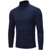 Autumn Winter Men's High Neck T-shirt Slim Fit Fashion High