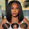 200 Density 13x4 Straight Short Bob Wig Lace Front Human Hair Wigs For Women