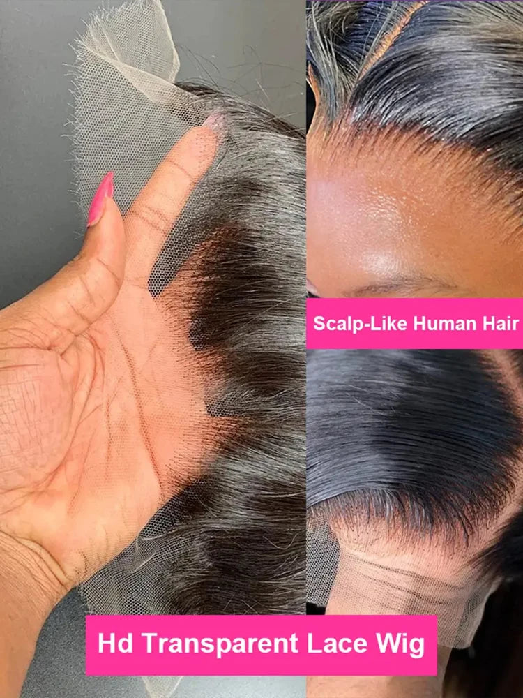 48 52 Inch 250 Density Frontal Wig For Black Women Brazilian Body Wave Lace