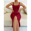 2025Summer European And American Suspender Dress Slim And Sexy
