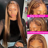 4/27 Highlight Wig Human Hair Honey Blonde Colored Straight 13x4 HD Frontal Human