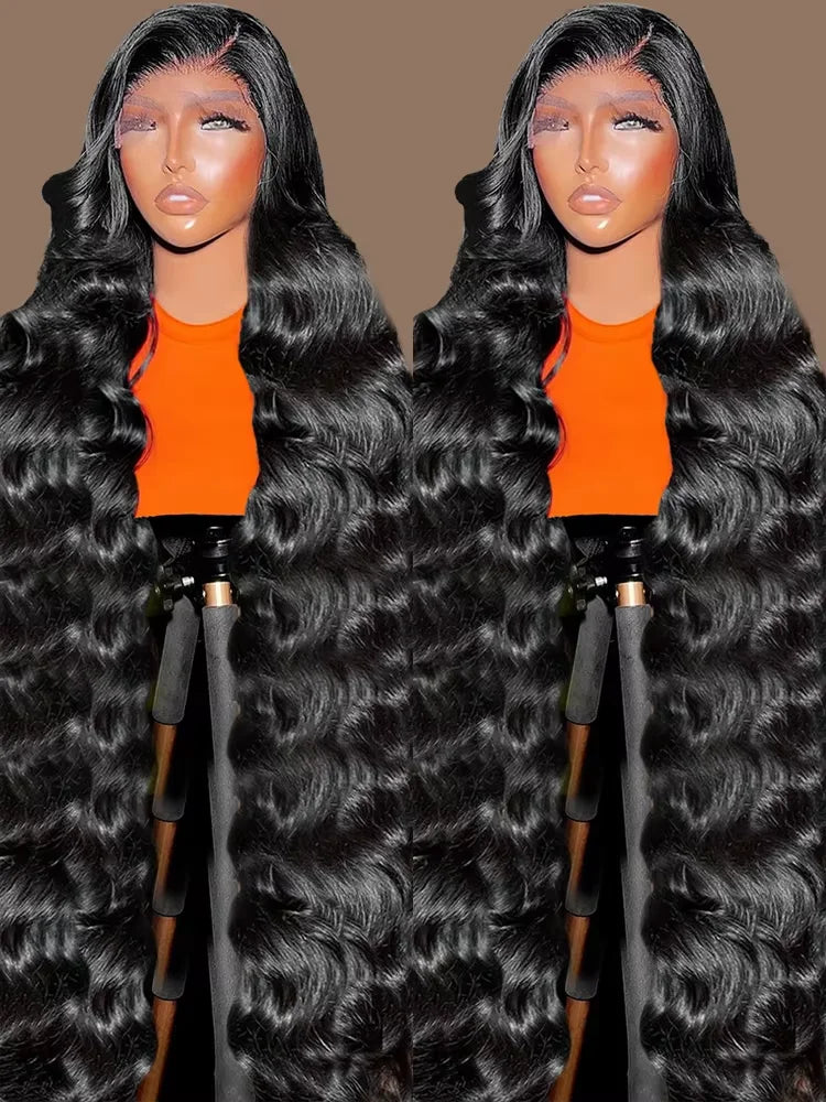 48 52 Inch 250 Density Frontal Wig For Black Women Brazilian Body Wave Lace