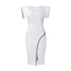 Elegant Dresses for Woman 2025 O Neck Short Sleeve Sheath Package