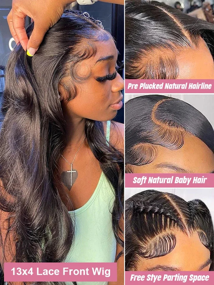 48 52 Inch 250 Density Frontal Wig For Black Women Brazilian Body Wave Lace
