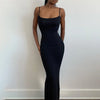 2025 Summer Dresses For Women Sexy Spaghetti Strap Black Long Dress