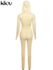 kliou Casual Sporty 2 Piece Set Women Concise Irregular Full Sleeve