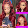 200% Body Wave Wig Burgundy 99J Lace Front Wig 13x4 13x6 HD Lace Frontal Wig