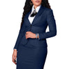 CM.YAYA Women's Set Full Sleeve Button Blazer + Skirts Suit