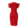 Elegant Dresses for Woman 2025 O Neck Short Sleeve Sheath Package