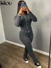 kliou Casual Sporty 2 Piece Set Women Concise Irregular Full Sleeve