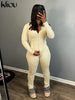 kliou Casual Sporty 2 Piece Set Women Concise Irregular Full Sleeve