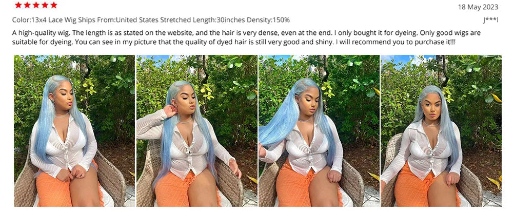200 Density 36Inch HD Transparent 613 Blonde Straight 13x4 13x6 Lace Front Human