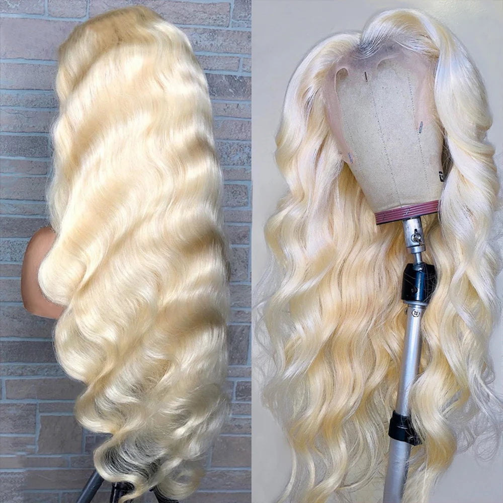 HD Transparent Blonde Body 13x4 13x6 Lace Front Human Hair Wigs