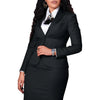 CM.YAYA Women's Set Full Sleeve Button Blazer + Skirts Suit