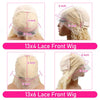 HD Transparent Blonde Body 13x4 13x6 Lace Front Human Hair Wigs