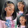 200 Density 13x4 Straight Short Bob Wig Lace Front Human Hair Wigs For Women