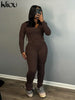 kliou Casual Sporty 2 Piece Set Women Concise Irregular Full Sleeve