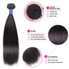 10-36inch Brazilian Straight Human Hair Bundles Natural Color Remy Hair