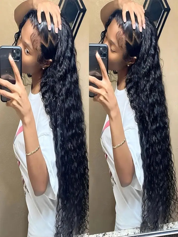 50 Inch Deep Wave 13x6 13x4 HD Lace Front Human Hair Wig